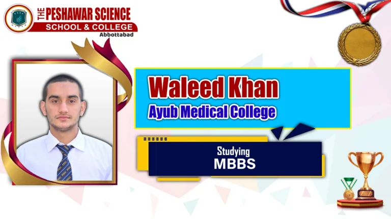 Waleed Khan — studying MBBS at Ayub Medical College